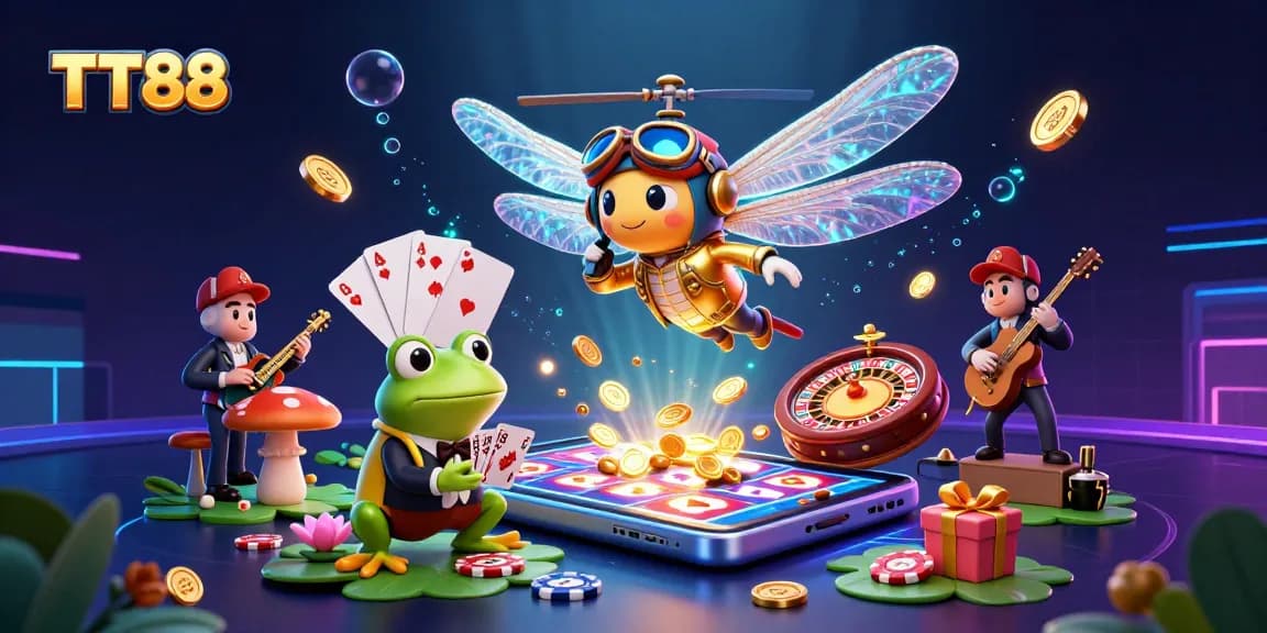 Engage in thrilling games with TT88's vibrant, captivating casino scene brimming with action.