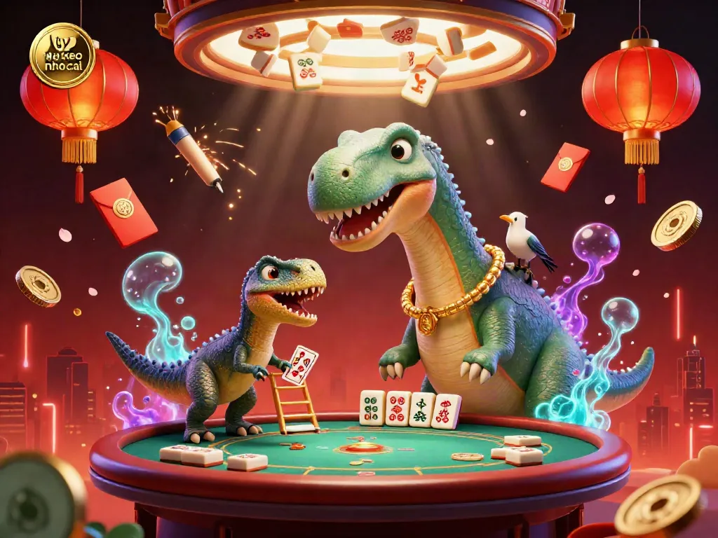 Engage with ty le keo nha cai in a lively casino scene featuring vibrant characters and festive decorations.
