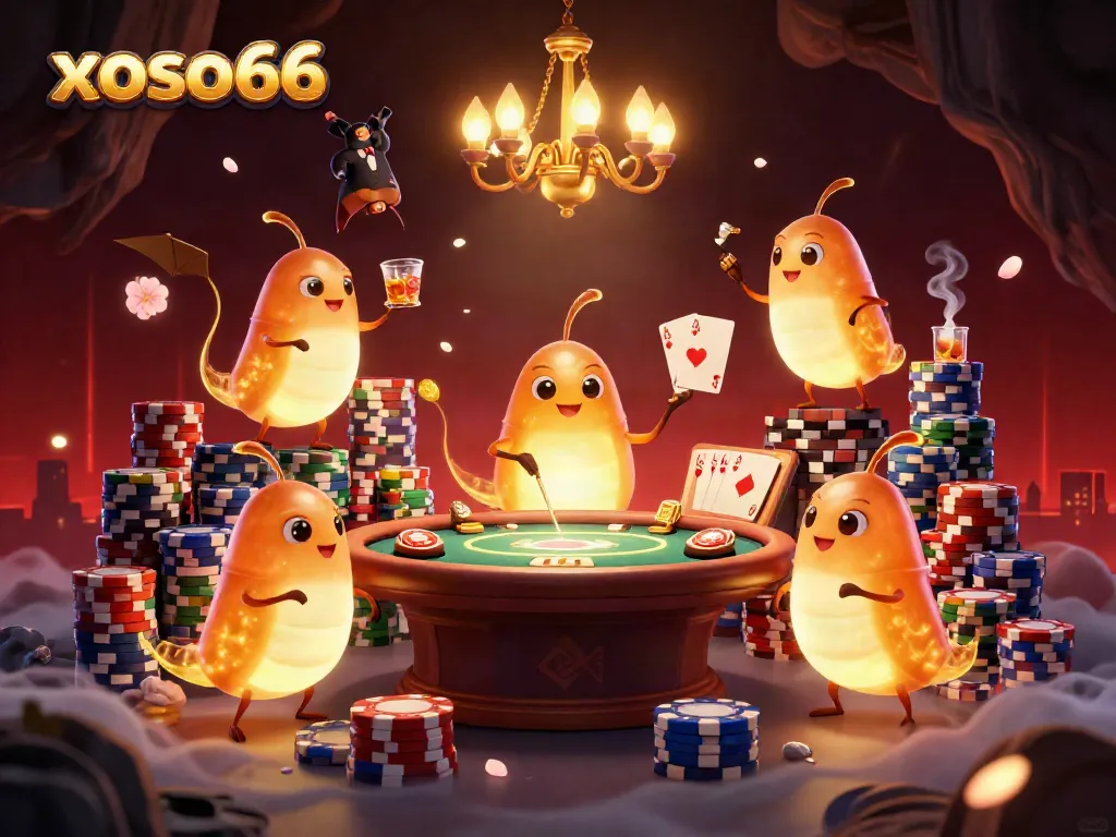 Light up your gaming experience with xoso66 in this vibrant 3D casino scene filled with excitement.