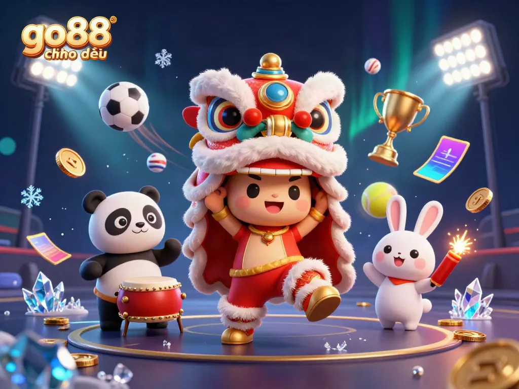 Engage with go88 chính thức through an animated casino scene featuring vibrant characters and dynamic game elements.