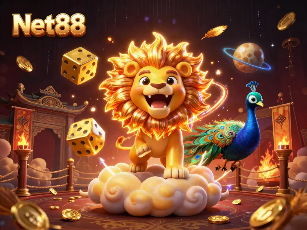 Experience thrilling wins with Net88, showcasing vibrant gaming elements and energetic visuals.