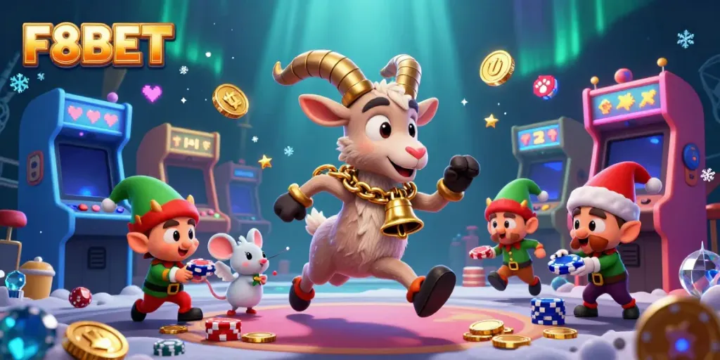 Experience thrilling action at F8BET's unique holiday-horror casino with festive characters and exciting gaming elements.