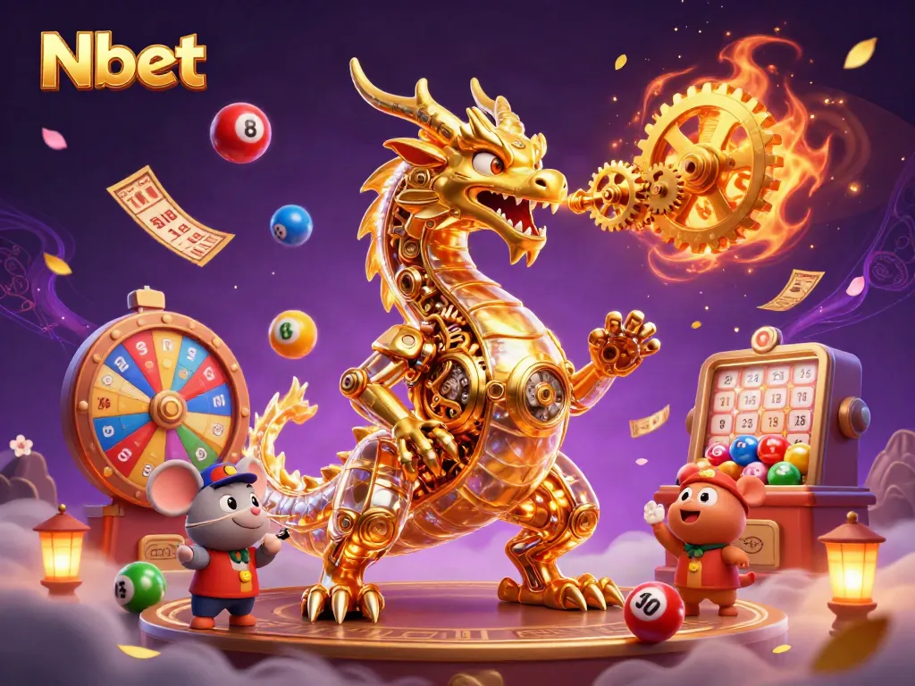 Experience thrilling gaming with Nbet's vibrant dragon and dynamic lottery elements.