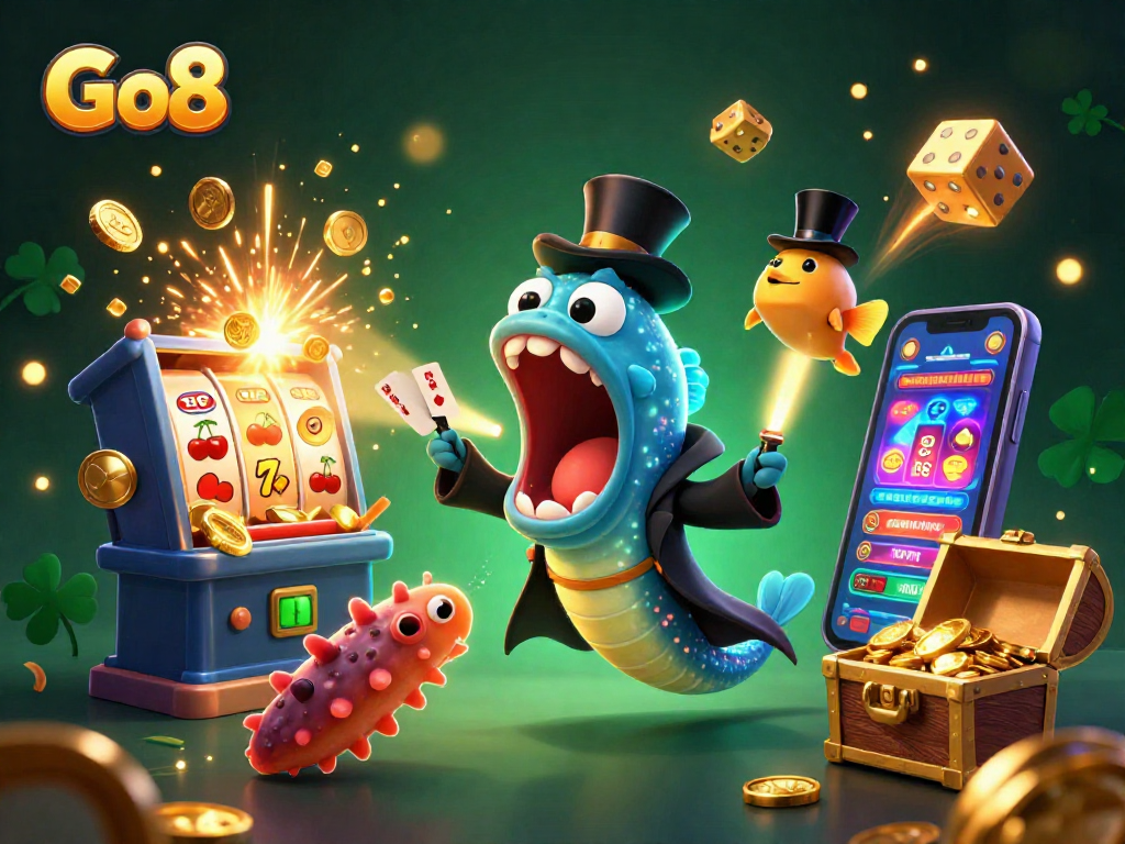 Experience explosive wins at Go8 with vibrant 3D slot machines and captivating underwater characters.