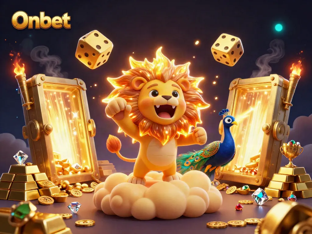 Experience Onbet's thrilling casino adventure with dazzling golden treasures and dynamic characters.
