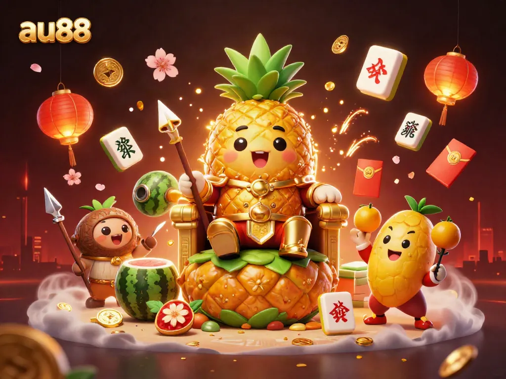 Experience the vibrant world of au88  where golden characters and lively gaming elements bring excitement to your play.