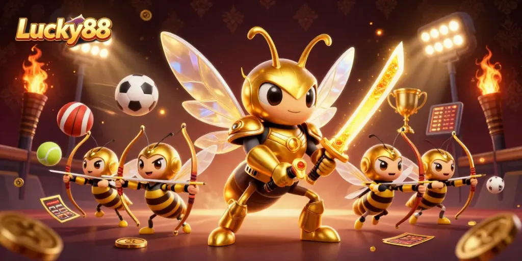 Experience thrilling gameplay at Lucky88 with vibrant casino elements and an adventurous scene.