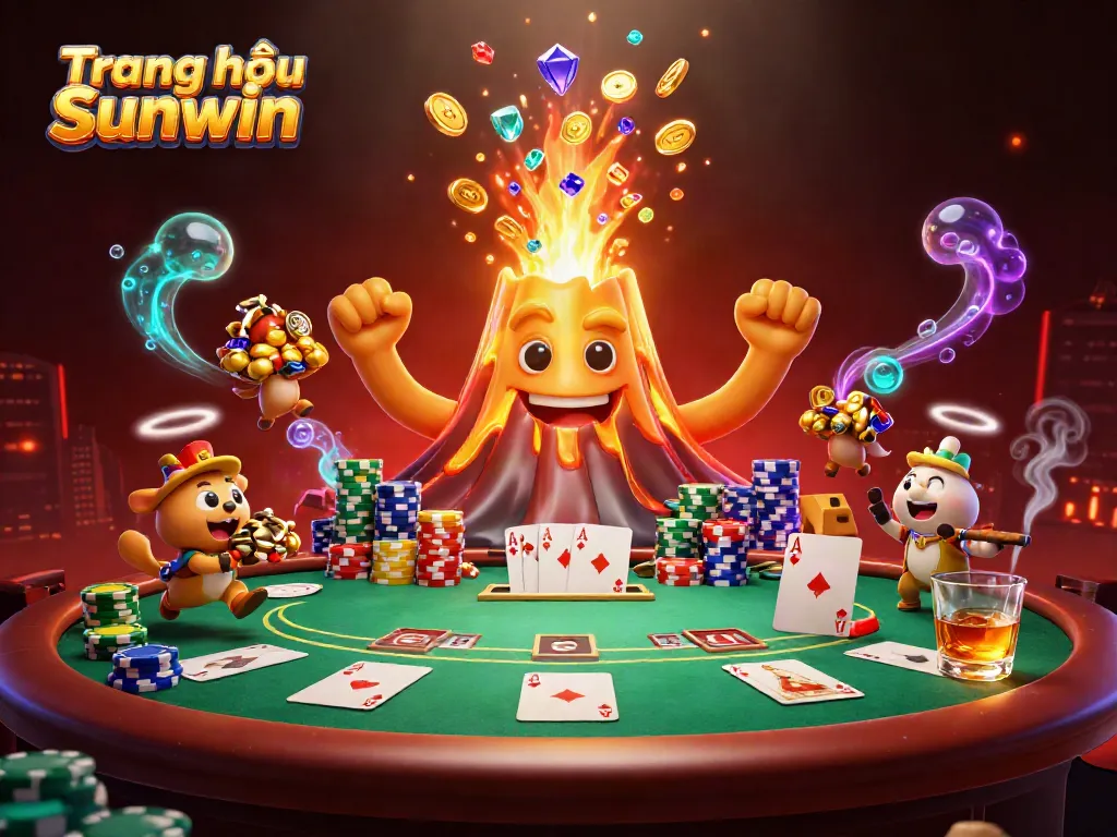 Engage with the thrilling world of Trang chủ Sunwin, where a golden volcano erupts with treasure amidst poker excitement.