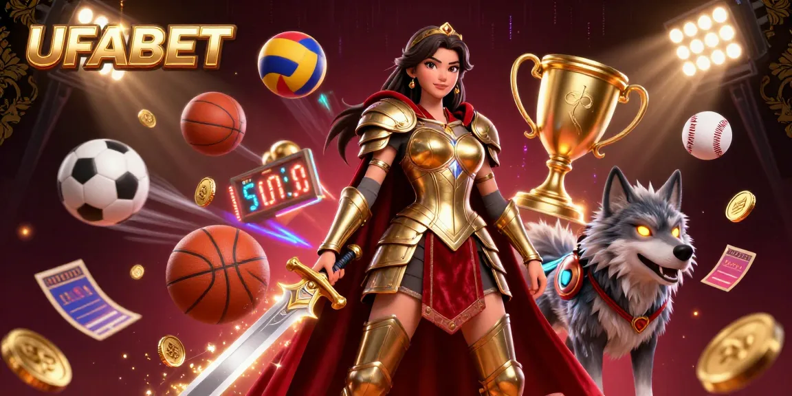 Experience thrilling gaming at UFABET with a 3D warrior queen and sports elements igniting action.