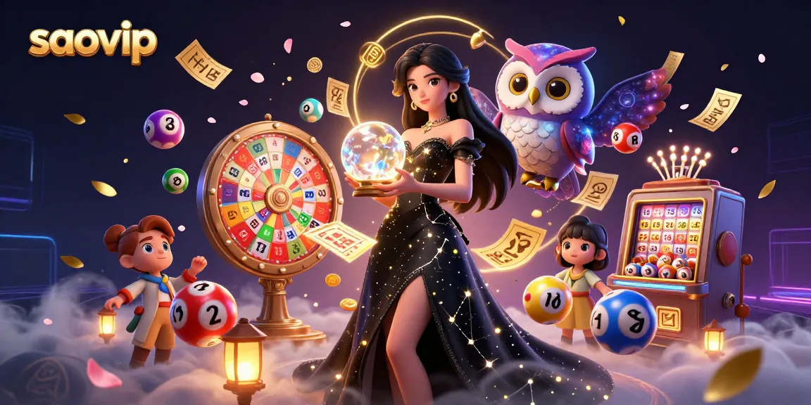 Experience the thrill of saovip with a vibrant 3D illustration of a mystical casino scene.