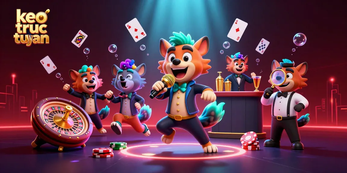 Experience thrilling keo truc tuyen action with lively hyenas in a vibrant casino setting.