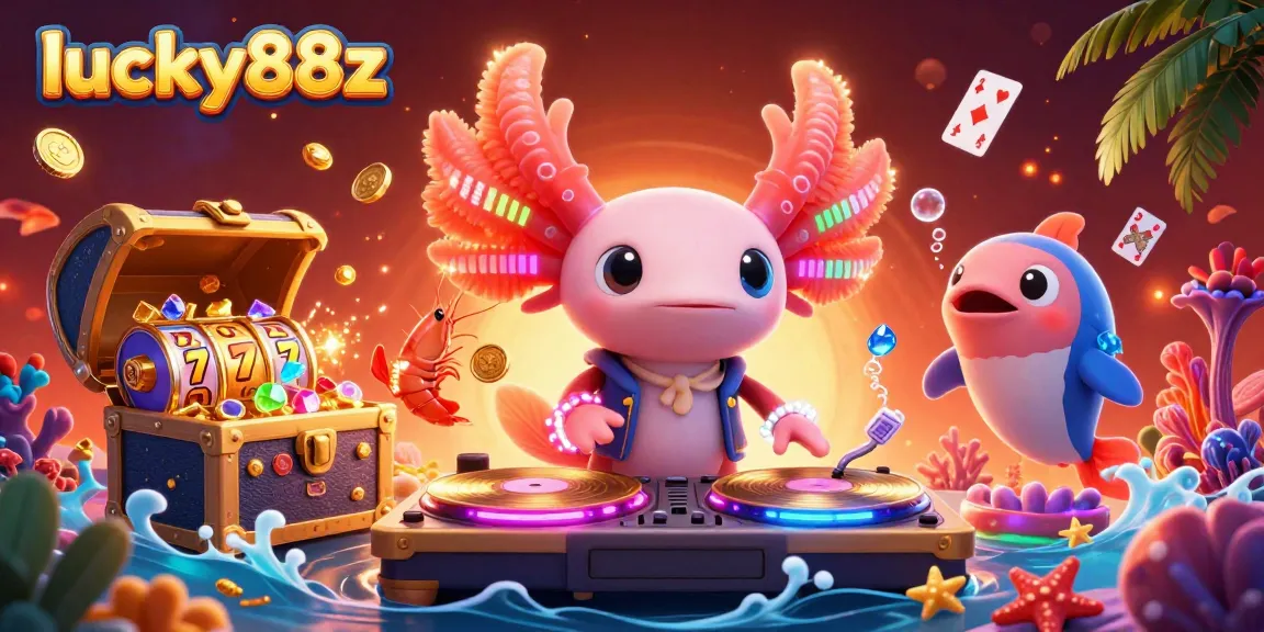 Spin the lucky88z reels with vibrant characters in an energetic casino scene!