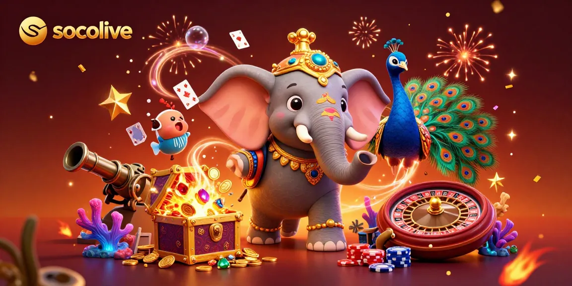 socolive elevates the casino experience with vibrant gaming action among colorful characters.