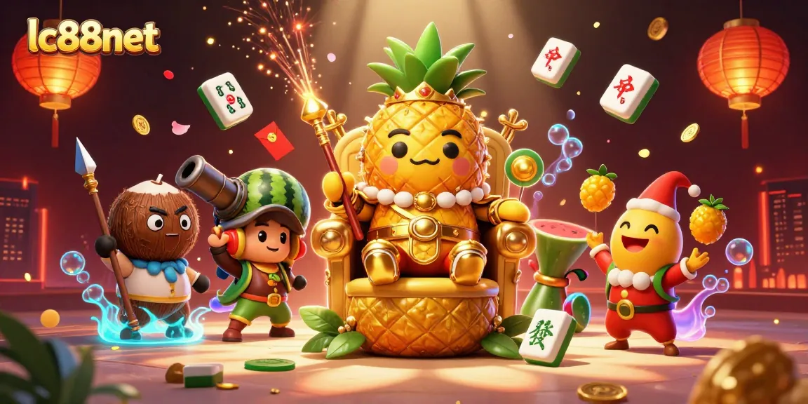 Engage with thrilling gaming at lc88net with a vibrant casino scene featuring characters and festive elements.