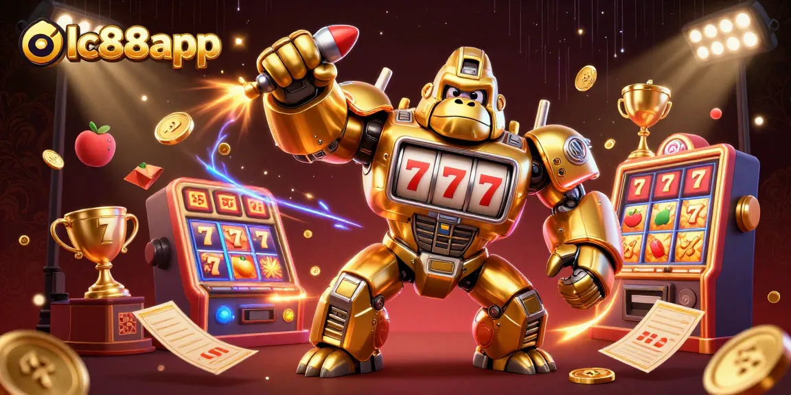 Experience thrilling jackpots at lc88app with an incredible golden gorilla mech and exciting slot elements.