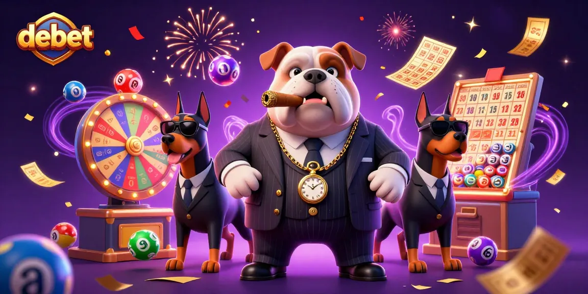 Experience the thrill of debet with a 3D mafia boss and lottery excitement in this dynamic illustration.