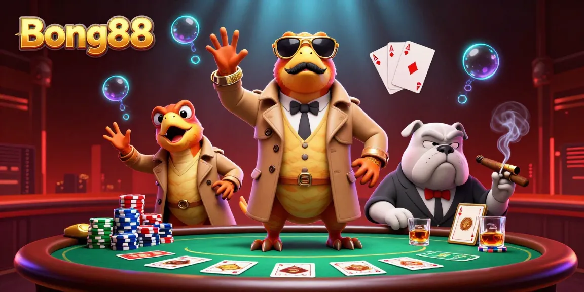Experience the thrill of Bong88's casino with raptors humorously disguised at the entrance.