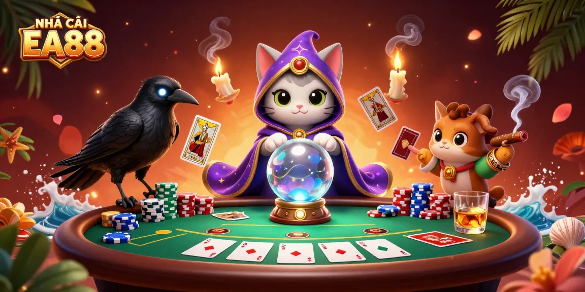 Experience thrilling gameplay at NHÀ CÁI EA88 with vibrant poker action and mysterious characters.
