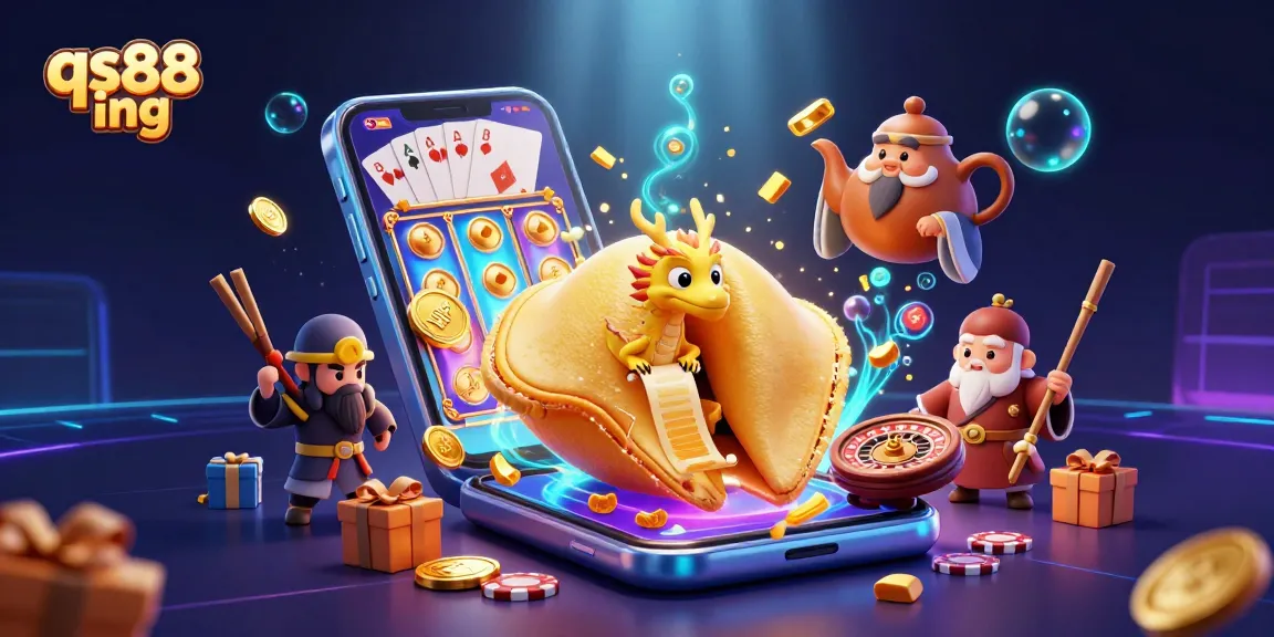 Experience the exciting world of qs88 ing online gambling with a vibrant, 3D fantasy scene.