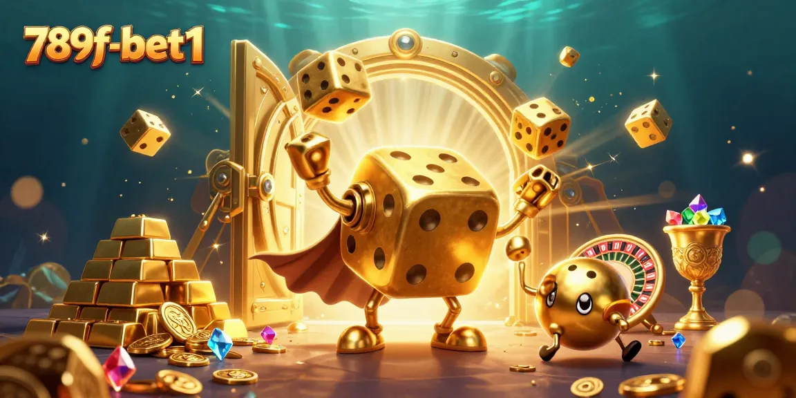 Experience thrilling gaming action with 789f-bet1's golden dice golem and dazzling treasures.
