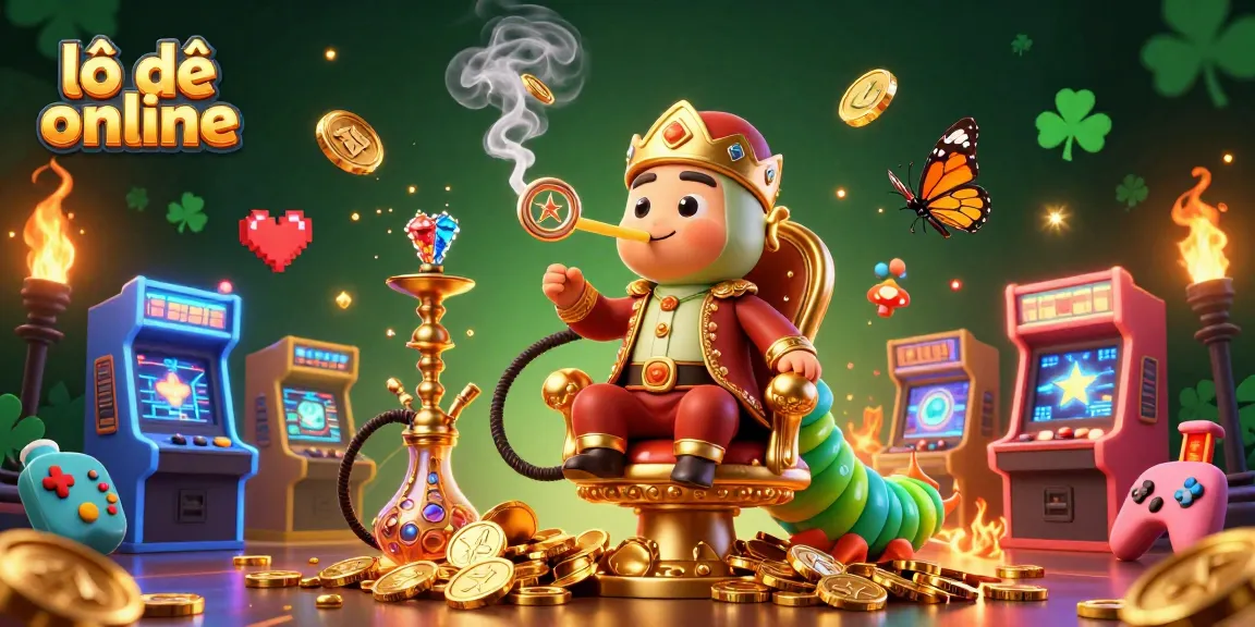 Engage with lô đề online by exploring vibrant gambling symbols in this dynamic 3D illustration.